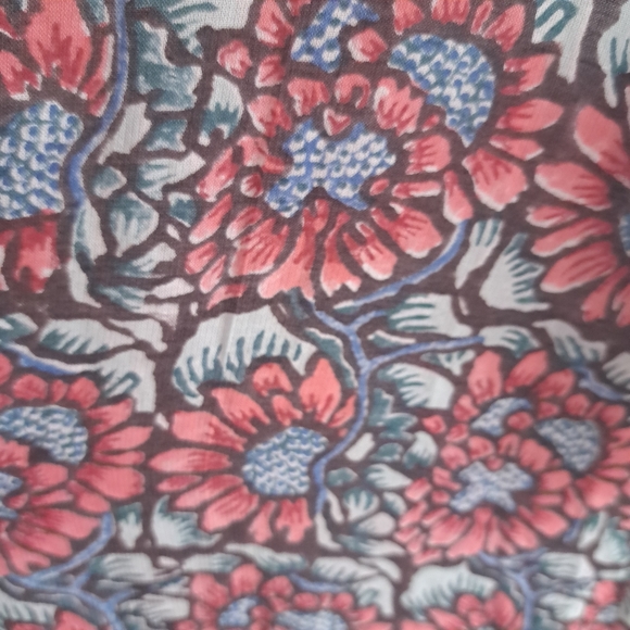 Anokhi Surplice Floral Print Midi Dress - Picture 10 of 13